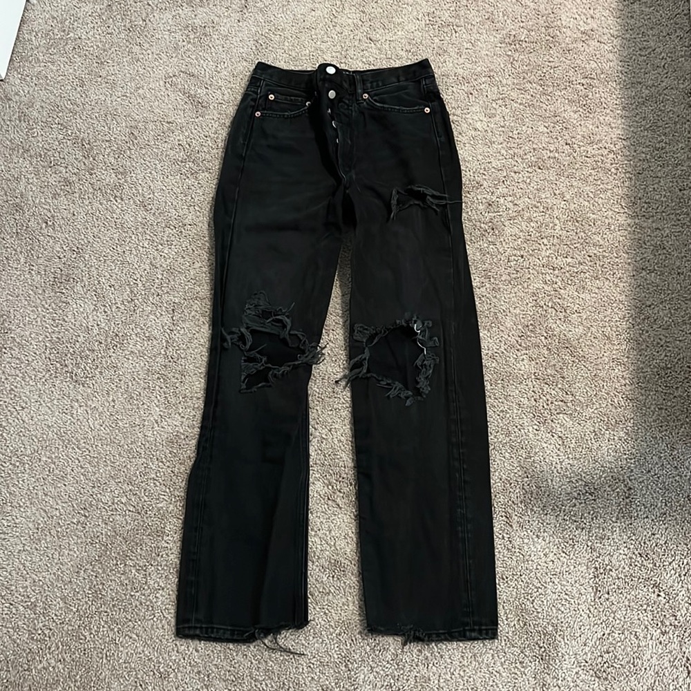 Urban outfitters black ripped jeans